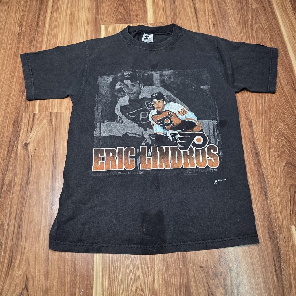 Vintage Philadelphia Flyers Shirt Boys Large NHL Hockey Eric Lindros Starter 90s